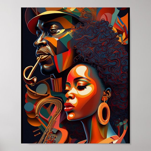 Jazz Abstract Poster Art  (Front)