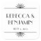 Jazz age black geometric art deco wedding