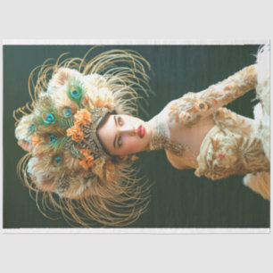 Jazz Age Flapper with Grace Decoupage  Tissue Paper