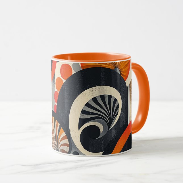 Jazz Age Retro Design Mug (Front Right)