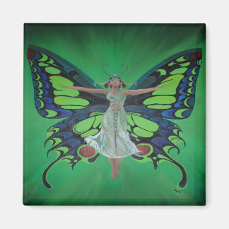 Jazz Age Showgirl Flapper Wearing Butterfly Wings Magnet