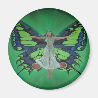 Jazz Age Showgirl Flapper Wearing Butterfly Wings Magnet