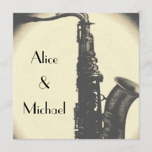 Jazz Age Wedding Invitation Art Deco Style