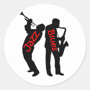 Jazz and Blues Classic Round Sticker