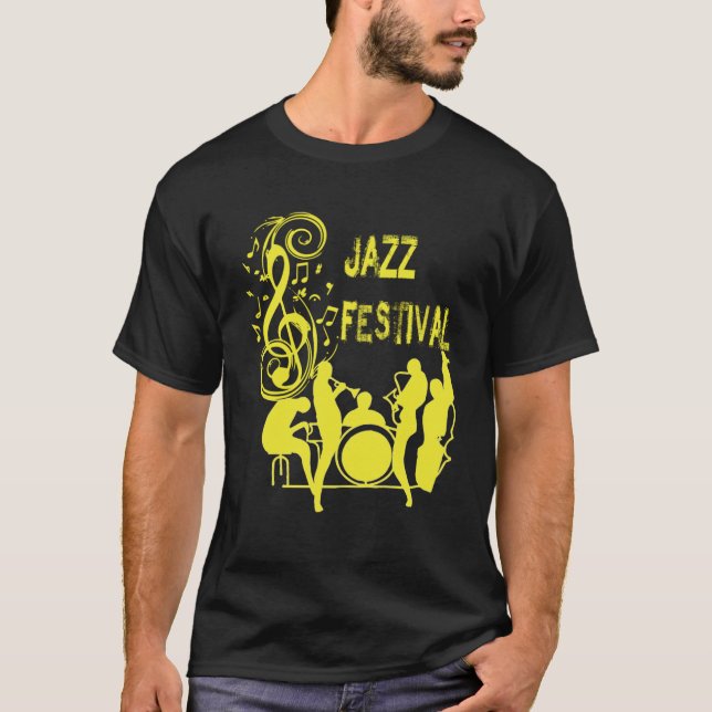 Jazz and Blues Festival New Orleans Music Tees (Front)