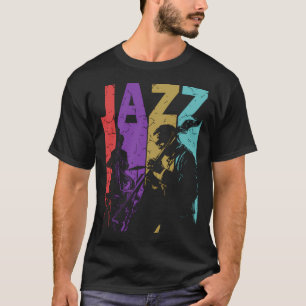 Jazz And More Jazz - Retro Typographic Design T-Shirt