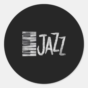 Jazz Ano Keyboard Vintage Anist Musician Gift  Classic Round Sticker