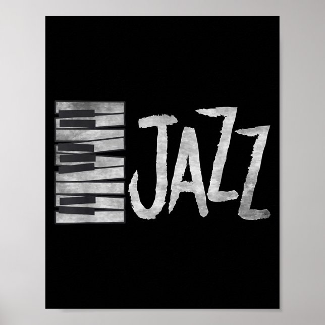 Jazz Ano Keyboard Vintage Anist Musician Gift  Poster (Front)