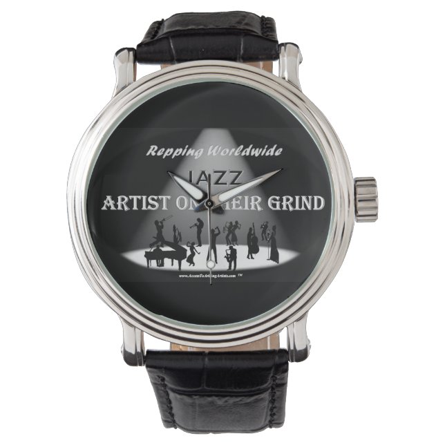 JAZZ Artist On Their Grind- MEN VINTAGE WATCH (Front)