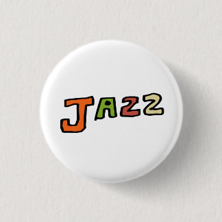 Jazz as a Hand-Drawn Letter 3 Cm Round Badge
