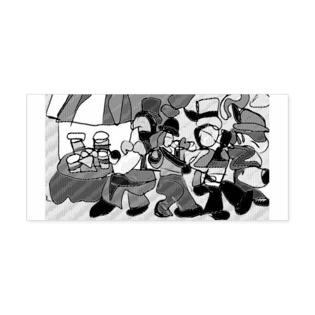 Jazz autumn coffee  rubber stamp (Imprint)