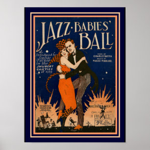 "Jazz Babies Ball" Deco Sheet Music Print 12 x 16