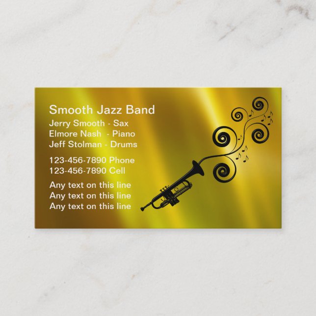 Jazz Band Business Cards (Front)