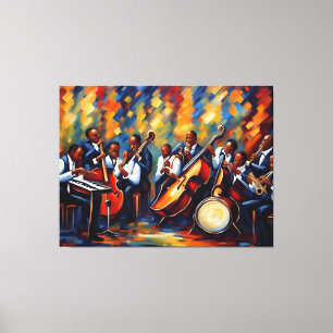 Jazz band musicians canvas print