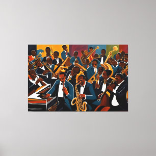 Jazz band musicians canvas print