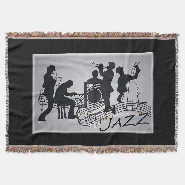 Jazz Band Throw Blanket (Front)