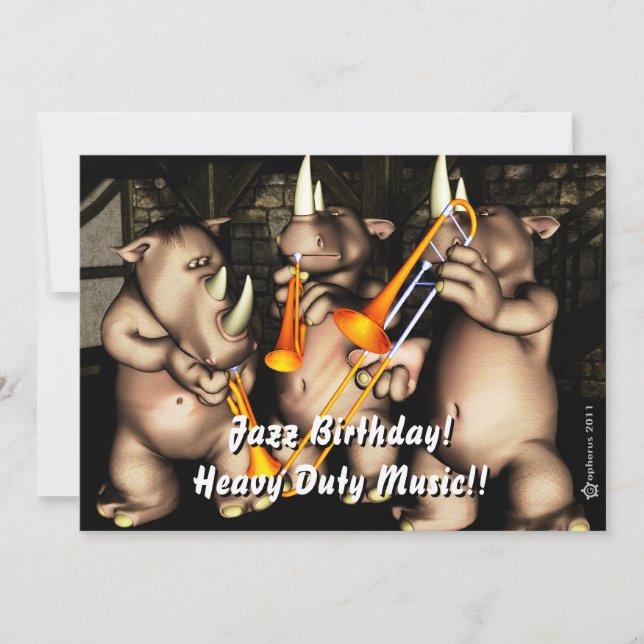 Jazz Birthday Invite (Front)