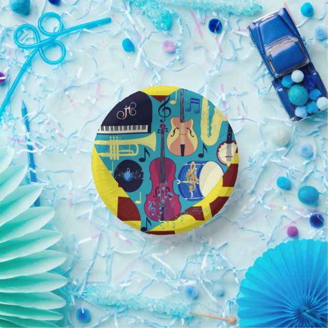 Jazz Blues Paper Plate (Party)