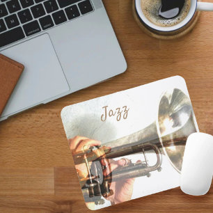 Jazz Brass Trumpet and Flugelhorn Mouse Mat