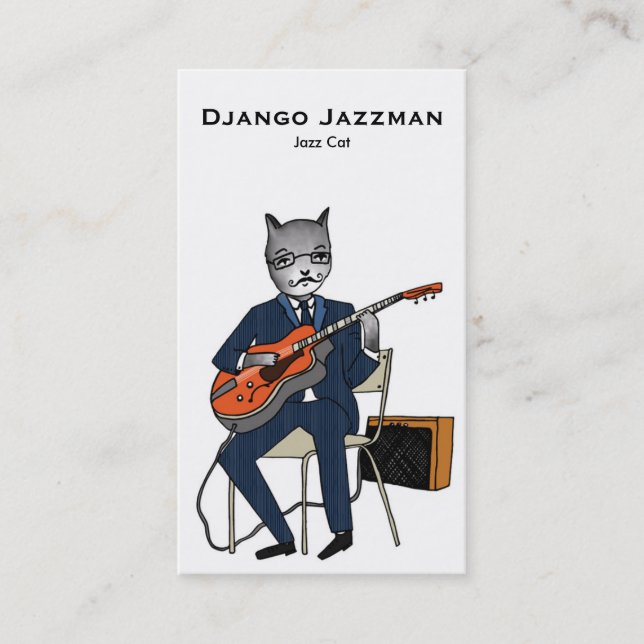 Jazz Cat Business Card (Front)