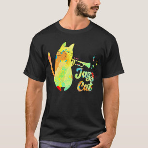 Jazz Cat Cat Playing Trumpet Kitten Musician T-Shirt