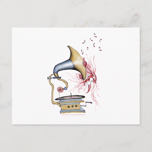 jazz cat music, tony fernandes postcard (Front)