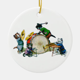 Jazz Cats Ceramic Tree Decoration