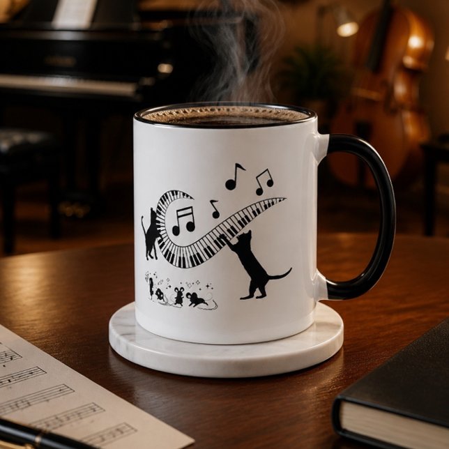 Jazz Cats | Piano | Coffee Mug (Creator Uploaded)