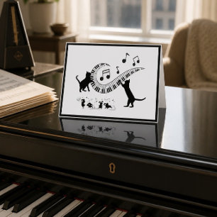 Jazz Cats   Piano Folded Note Card