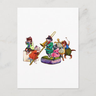 Jazz Cats Postcard