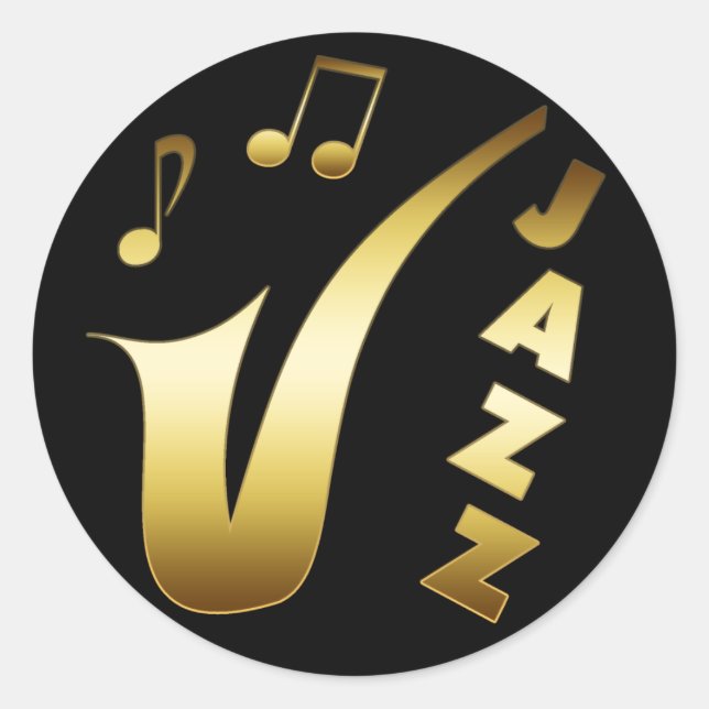 JAZZ CLASSIC ROUND STICKER (Front)