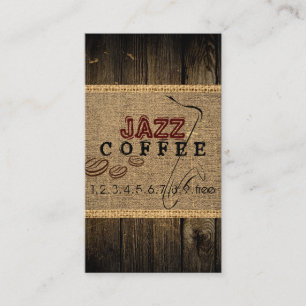Jazz Coffee Shop Music Business Card