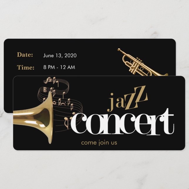 jazz concert flyer invitation (Front/Back)