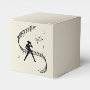 Jazz Dance Golden Music Favour Box
