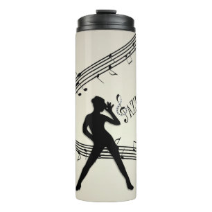 Jazz Dance Golden Music Thermal Tumbler