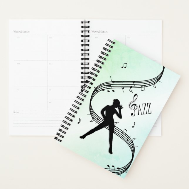 Jazz Dance Green Music Planner (Display)