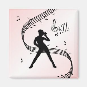 Jazz Dance Pink Music Magnet