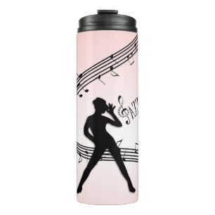 Jazz Dance Pink Music Thermal Tumbler
