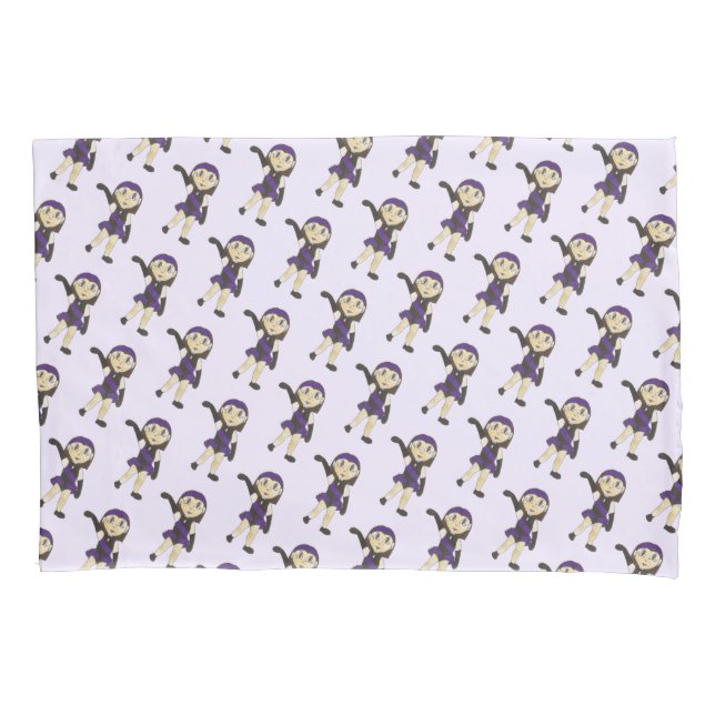 Jazz Dance Recital Purple Costume Girl Dancer Pillowcase (Front)