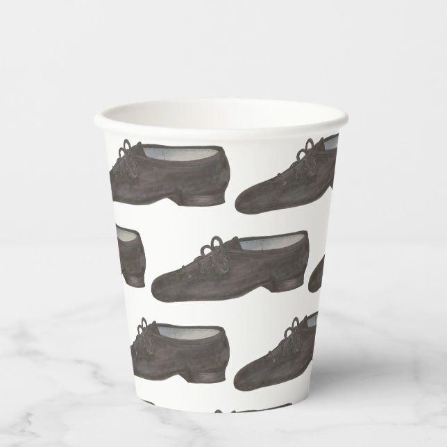 Jazz Dance Shoes Slippers Ballerina Dancer Class Paper Cups (Front)