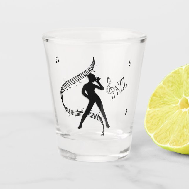 Jazz Dance  Shot Glass (Front)