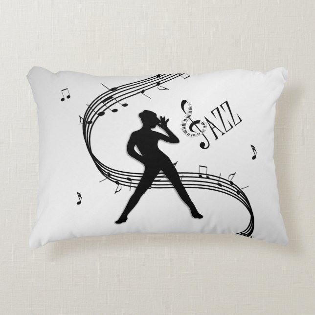 Jazz Dance Silver Decorative Cushion (Front)