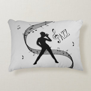 Jazz Dance Silver Decorative Cushion