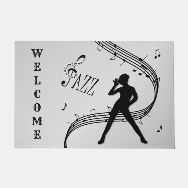 Jazz Dance Silver Doormat (Front)