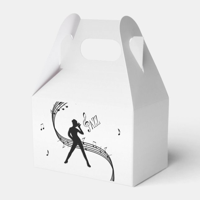 Jazz Dance Silver Favour Box (Front Side)