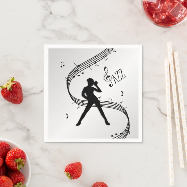Jazz Dance Silver Napkin (Insitu)