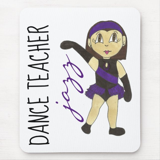 Jazz Dance Teacher Instructor Recital Gift Mouse Mat (Front)