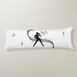 Jazz Dance White Music Body Pillow