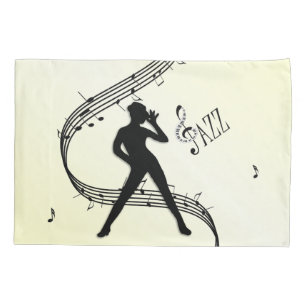 Jazz Dance Yellow Music Pillowcase