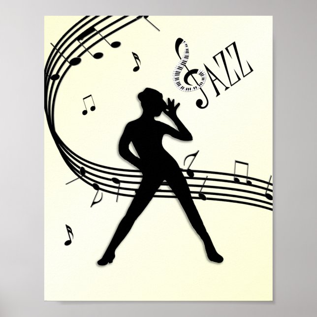 Jazz Dance Yellow Music Poster (Front)
